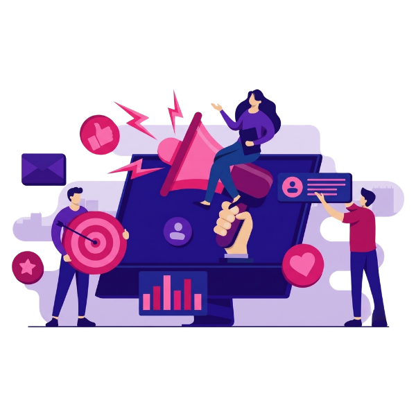 Knowvatek digital marketing strategy illustration